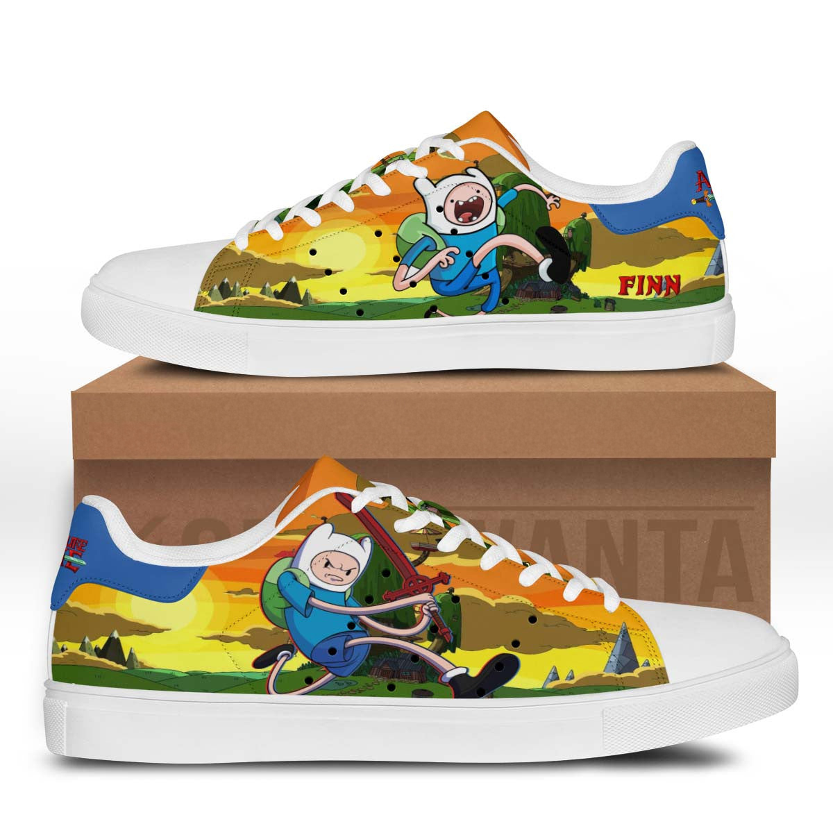 Adventure Time Finn Stan Shoes Custom For Fans