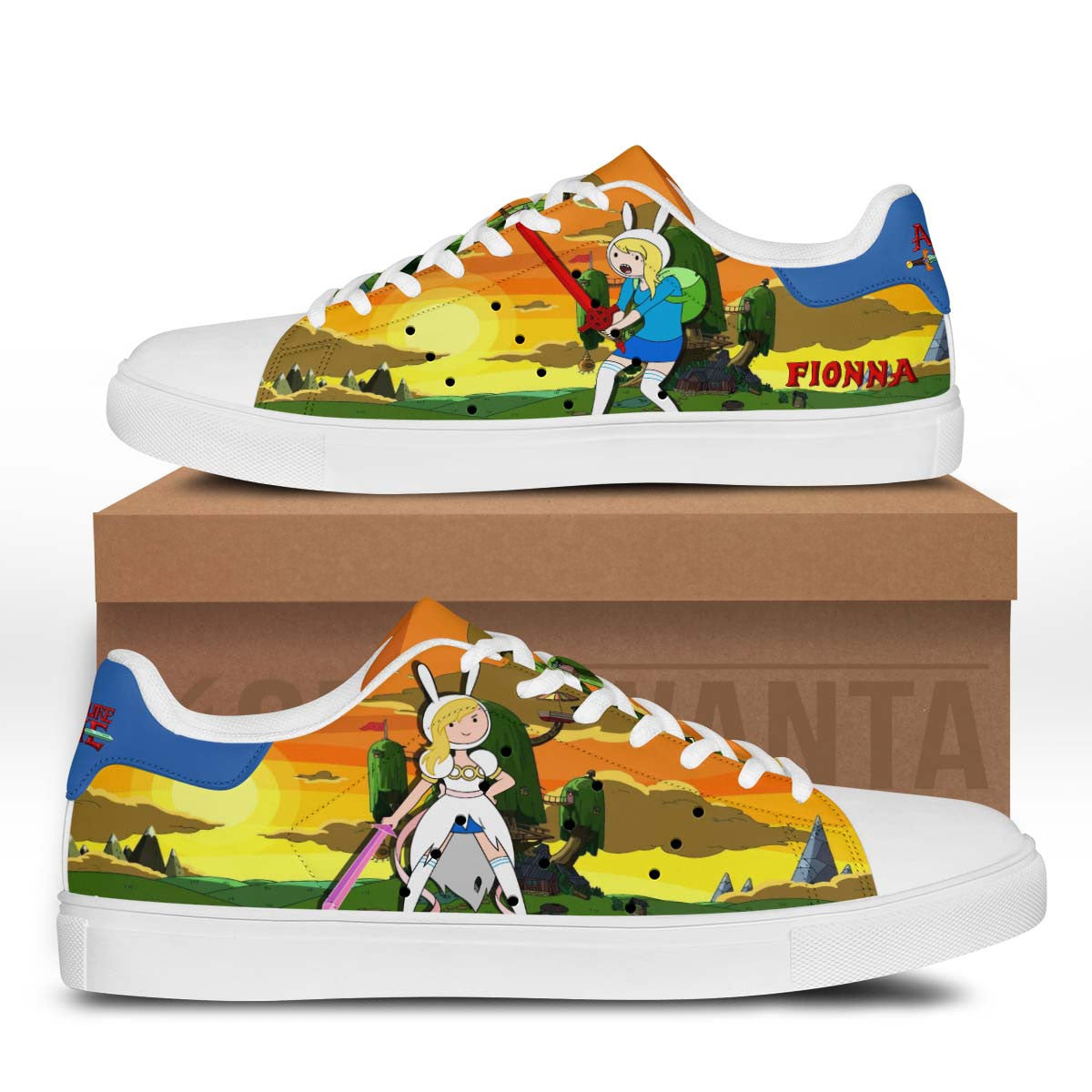 Adventure Time Fionna Stan Shoes Custom For Fans