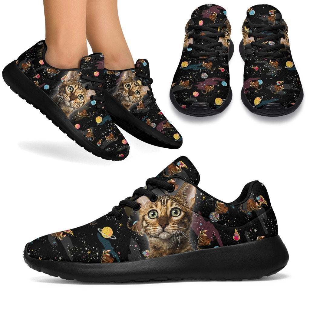 Bengal Cat Sneakers Sporty Shoes Funny For Cat Lover