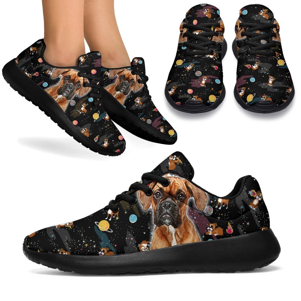 Dog Boxer Sneakers Sporty Shoes Funny