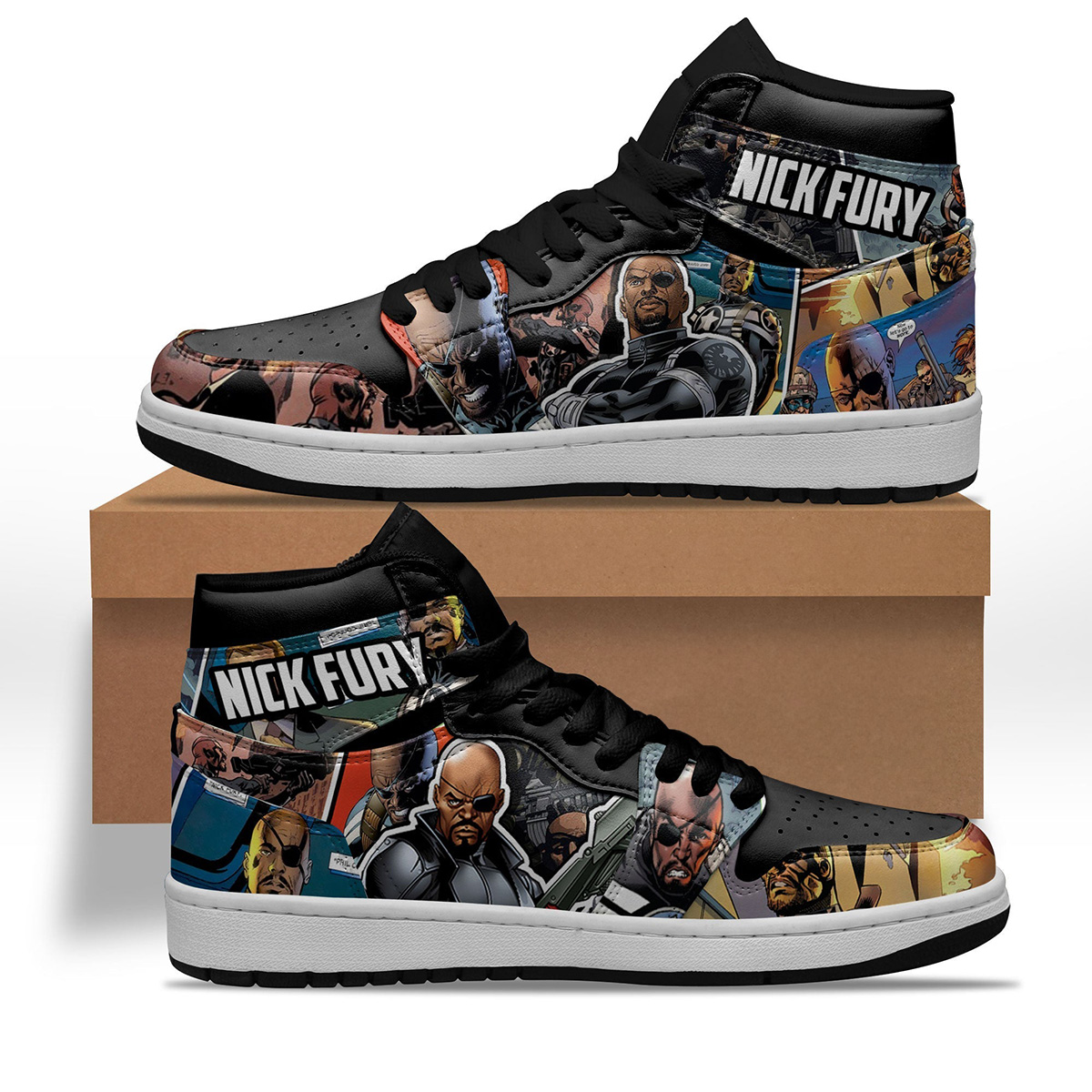 Avenger Nick Furry Shoes Custom