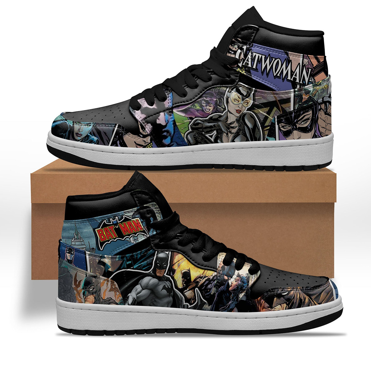 Batman Batman x Catwoman Shoes Custom