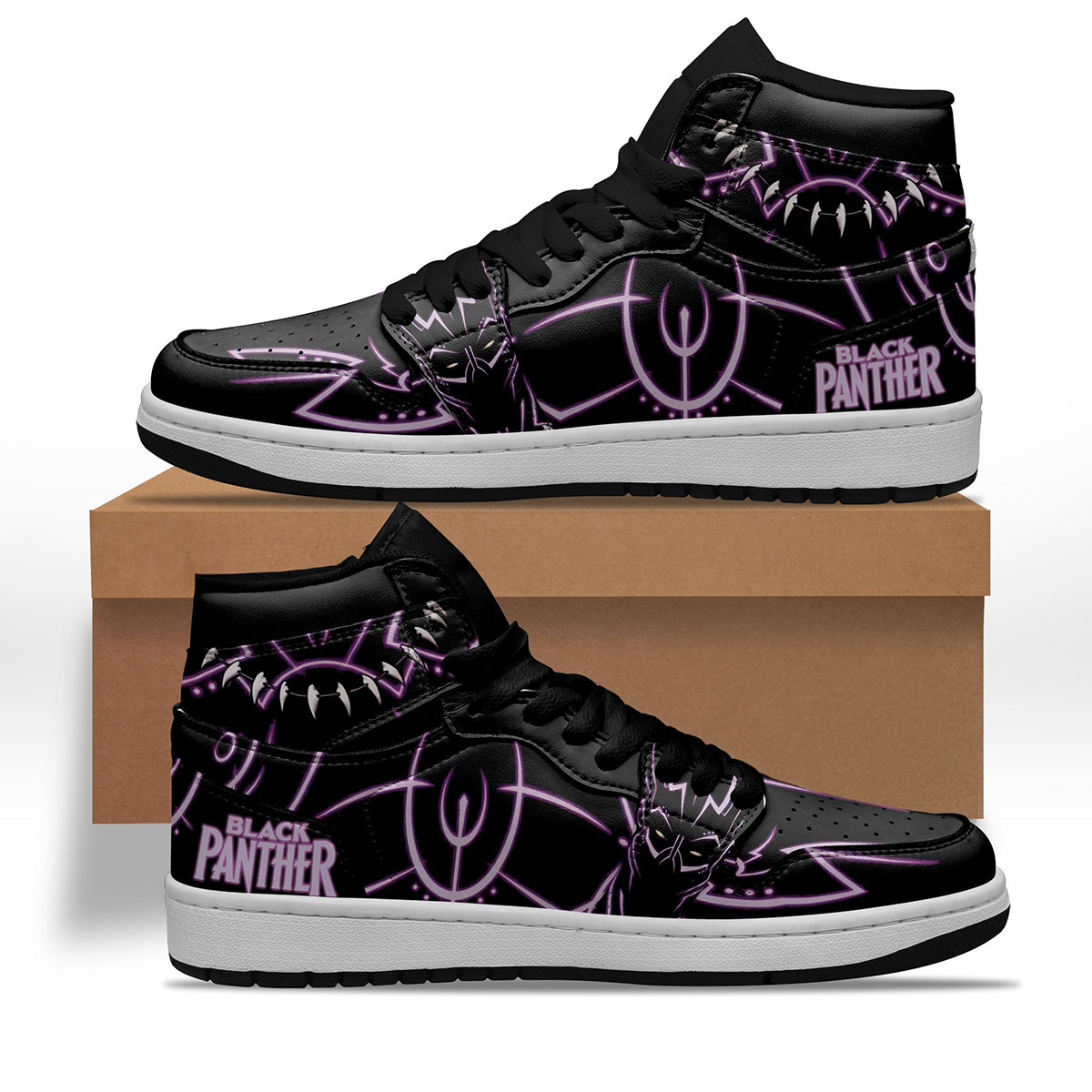 Black Panther IT Shoes Custom Super Heroes Sneakers