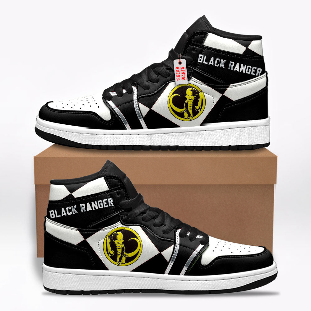 Black Ranger Mighty Morphin Power Rangers Shoes Custom Sneakers