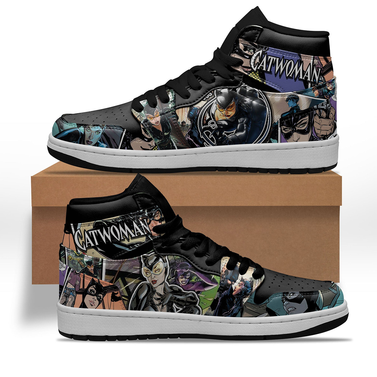 Catwoman Shoes Custom Villains Sneakers For Fans