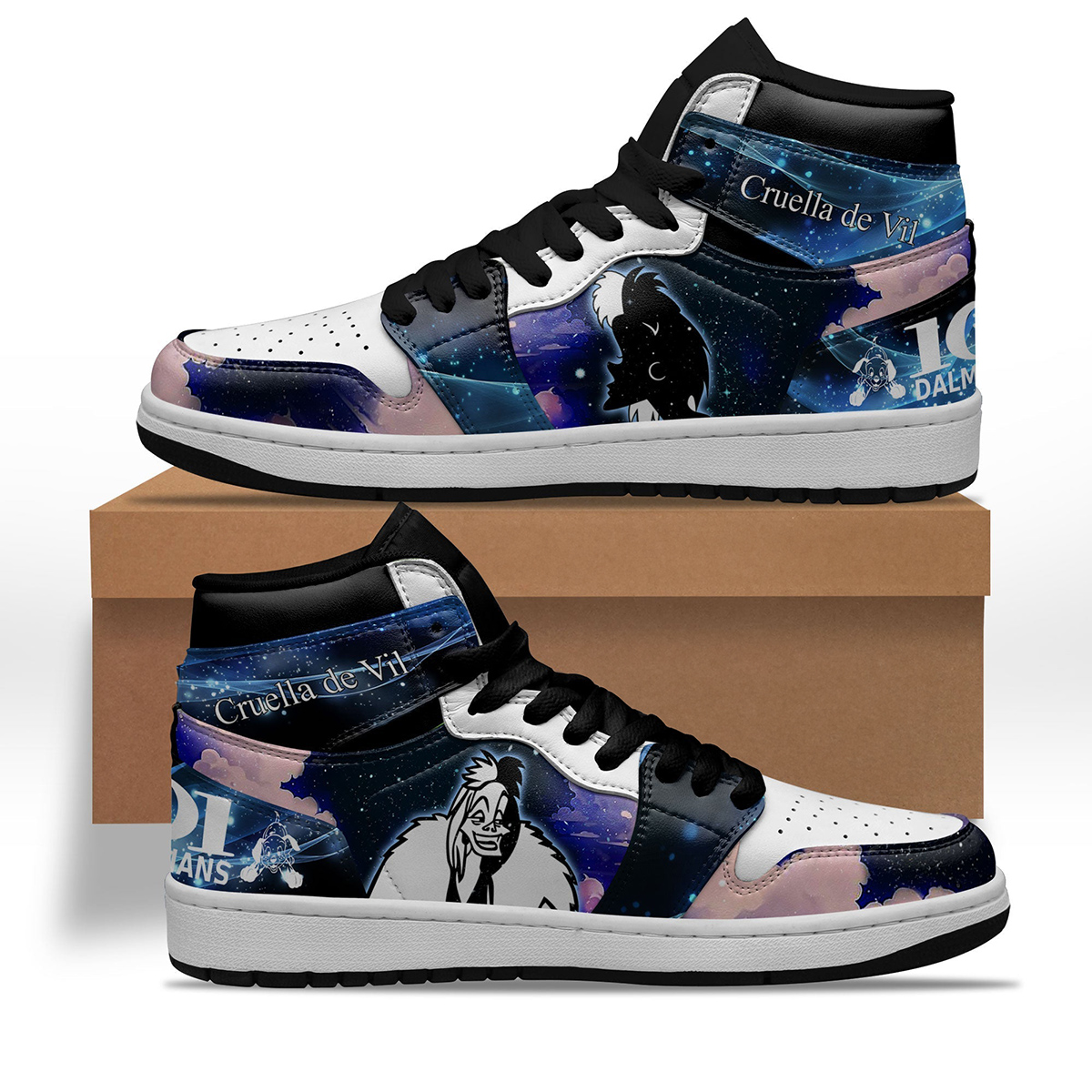 Cruella de Vil Silhouette Shoes Custom For Fans Sneakers