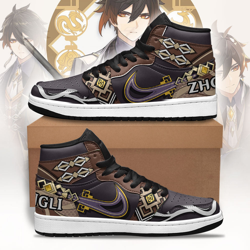 Zhongli Genshin Sneakers Custom For Gamer